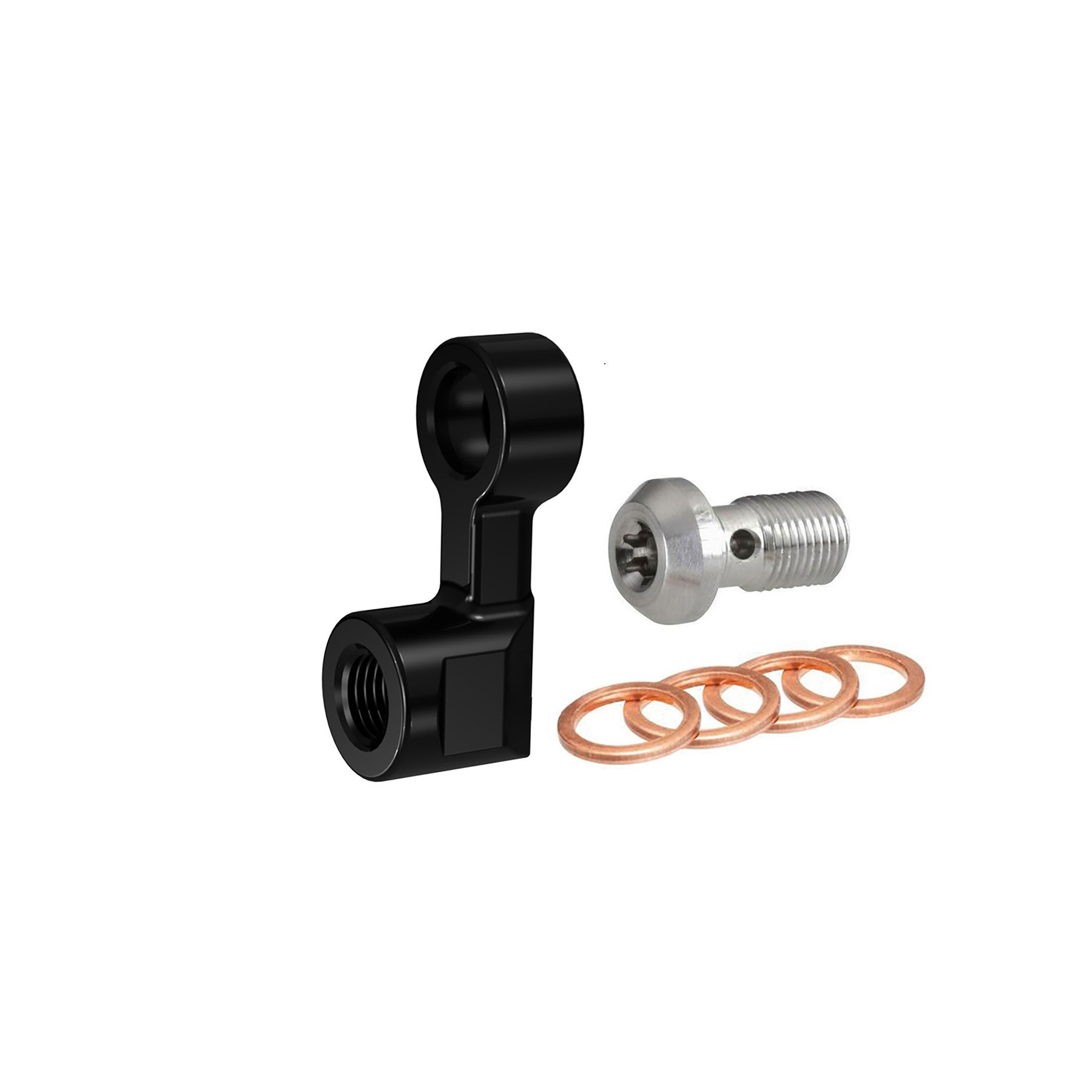 Brake line extension with elbow