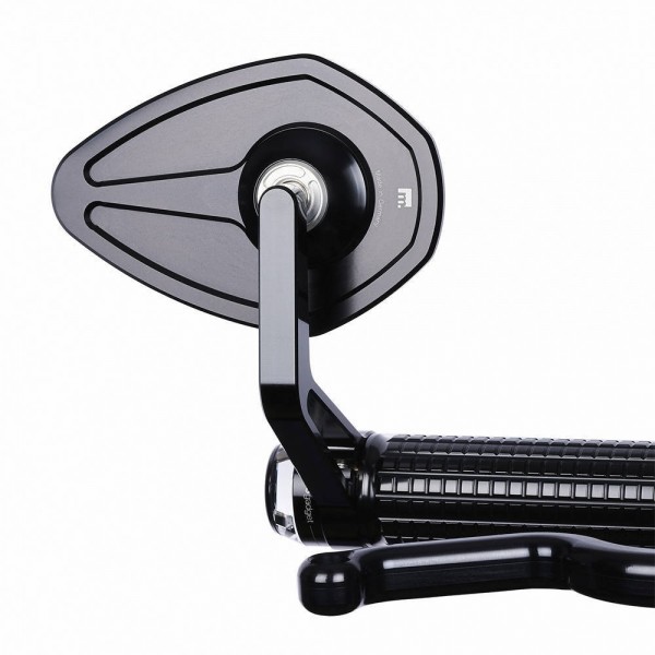 Wunderkind 2 Stripe Bar End Mirror - Black