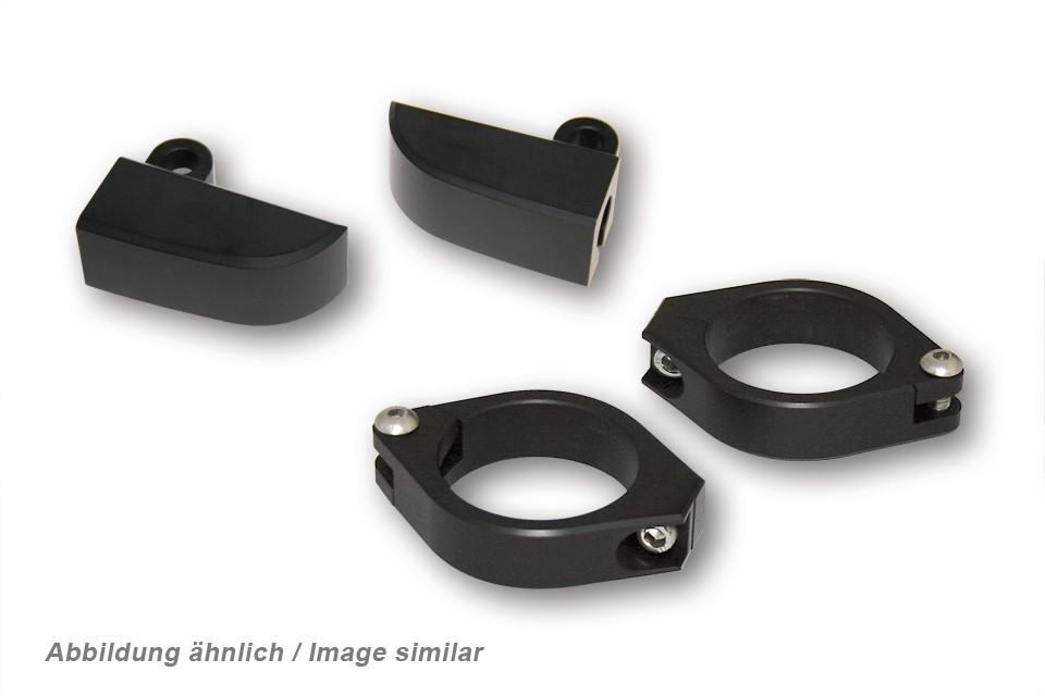 50+52+54mm paire Highsider CNC Alu tube vertical de colliers noir