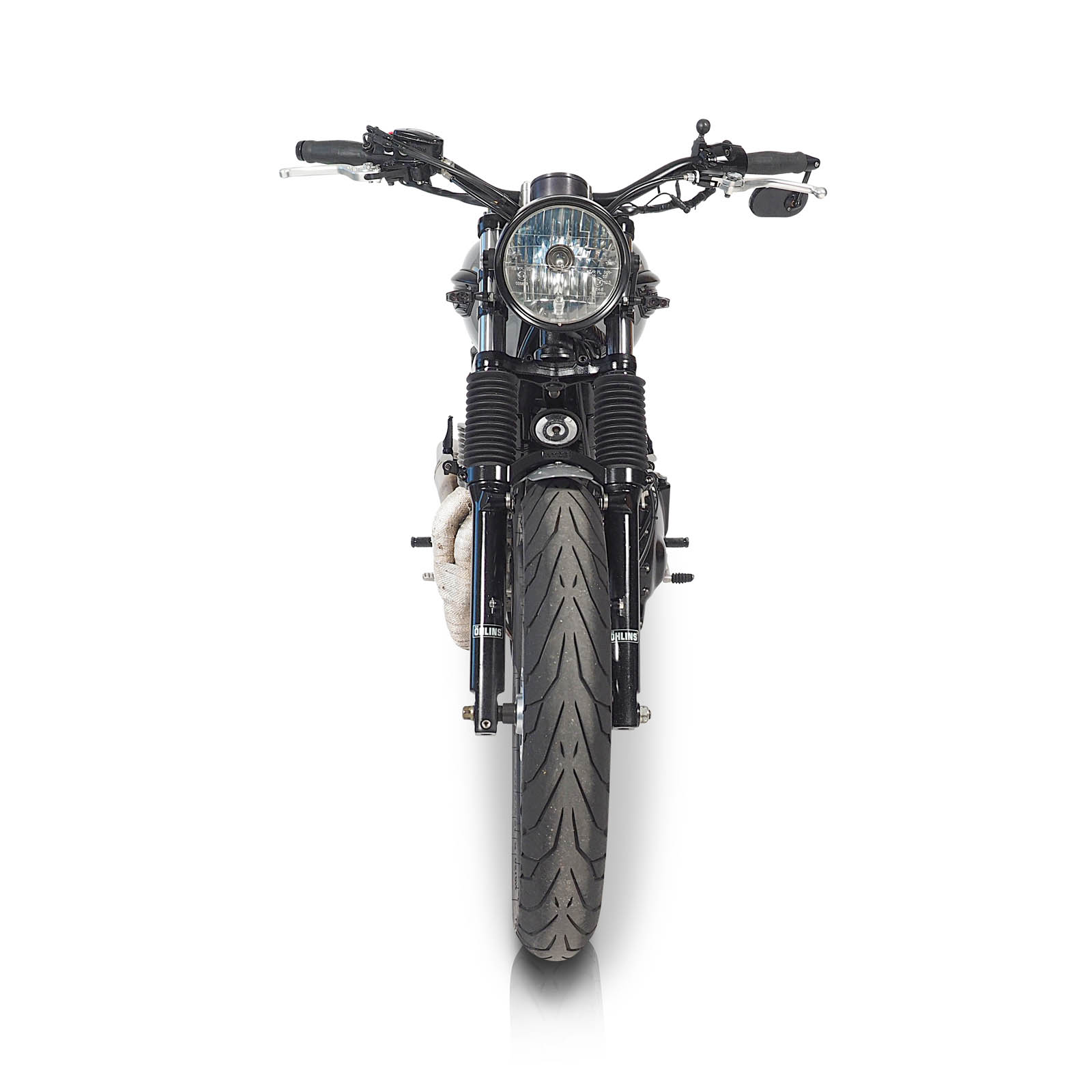Gasolina-Moto - Lenkerenden-Spiegel-Set oval - HD CORSE - CNC-Aluminium -  schwarz-matt