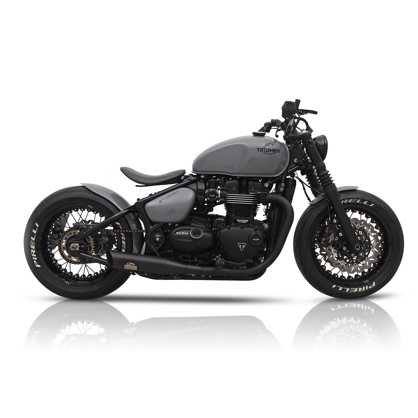 Dr. Jekill & Mr. Hyde Auspuff Bobber News TRIUMPH LC / AB BJ 2016 Classicbike Raisch