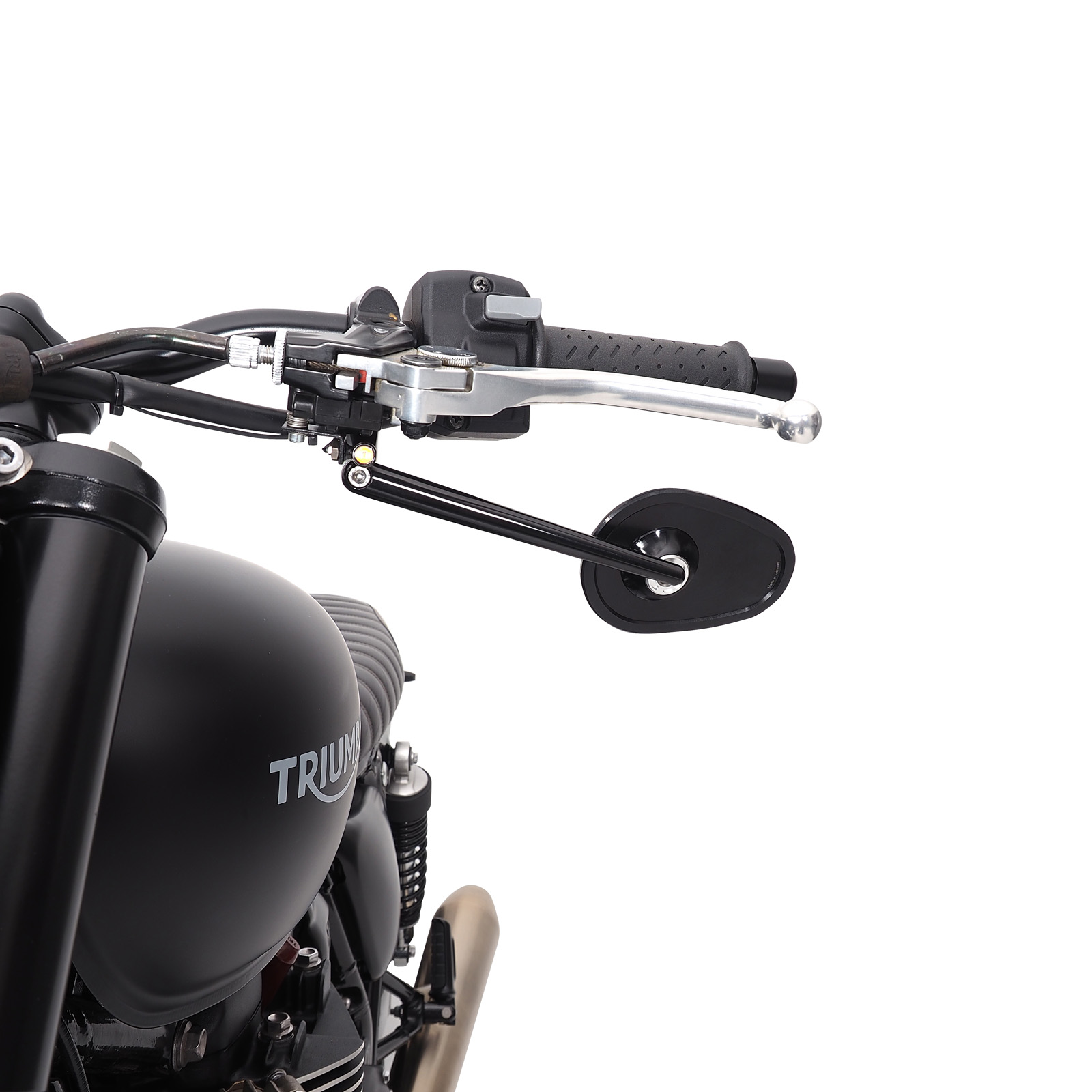Par Espejos Retrovisor manubrio de estilo Custom Biker Moto Negro