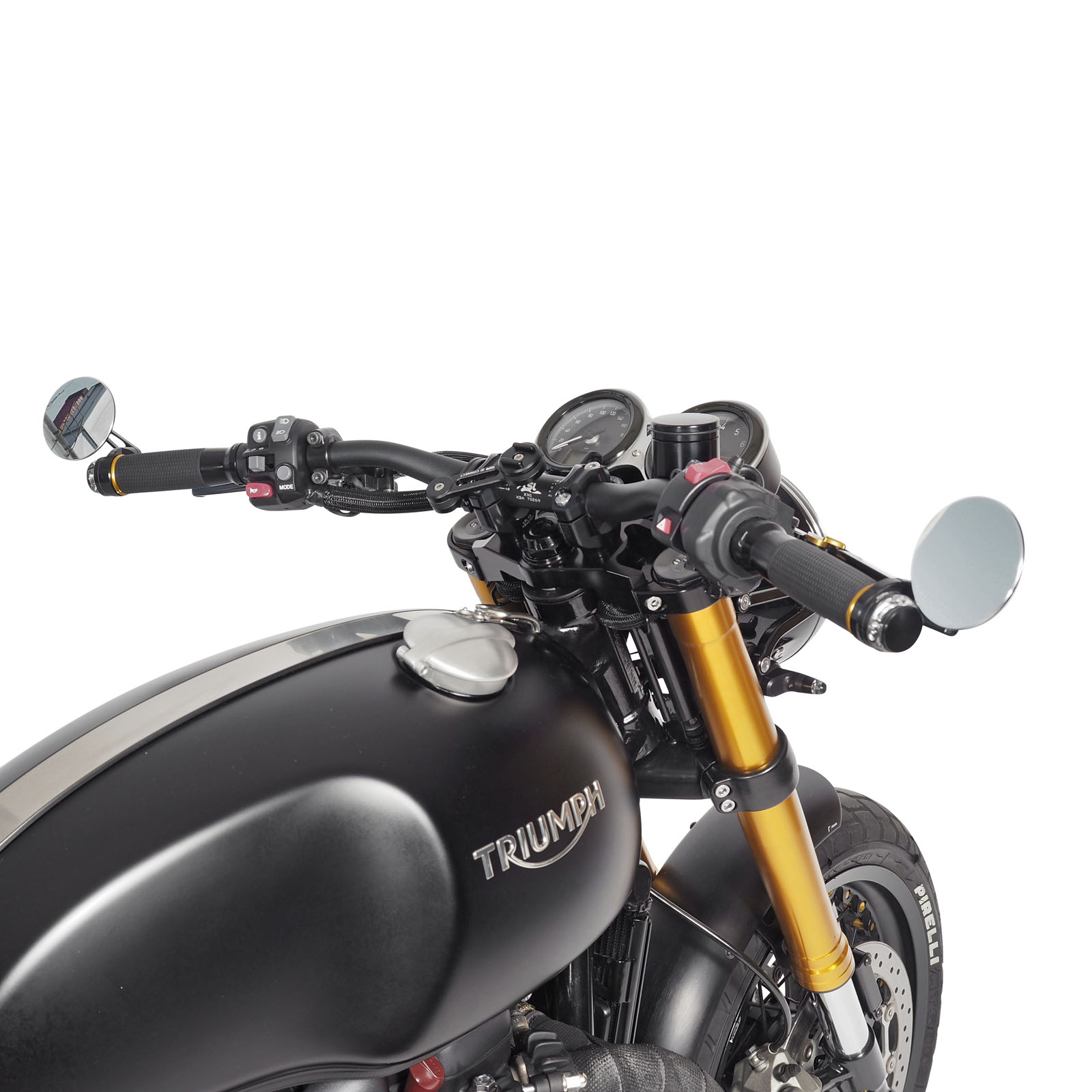 Miroir de guidon de moto simple Lampa 93354 Noir Vente en Ligne 