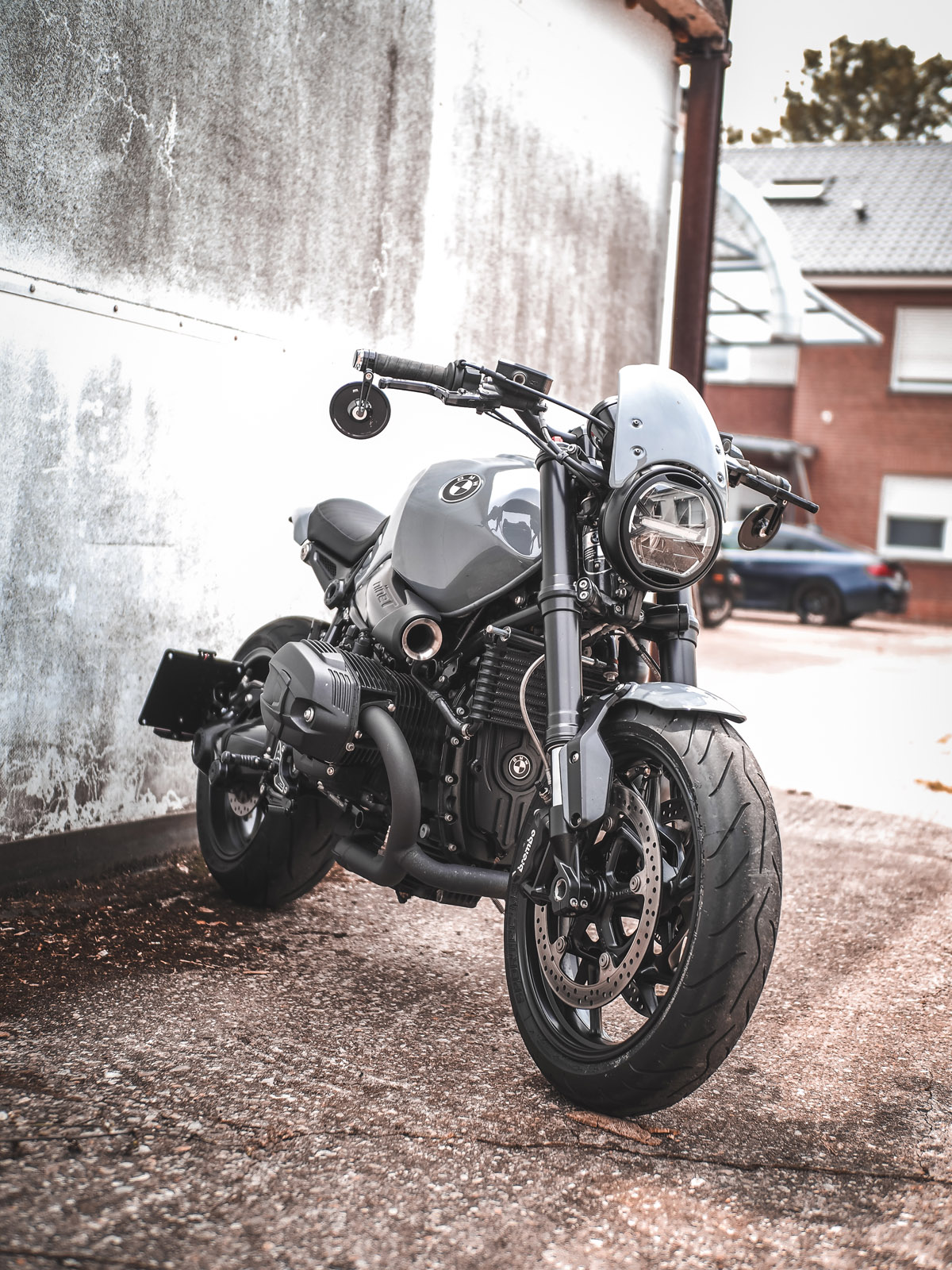 Costum Getränkehalter für BMW R NineT / Pure / Scrambler Flaschenhalter  chrom