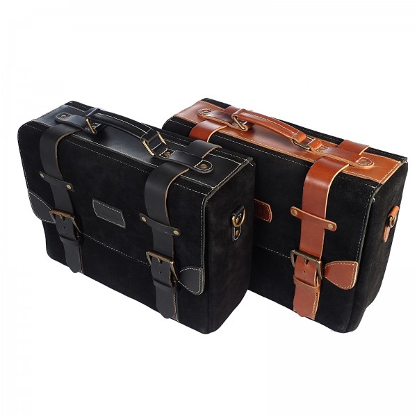leather luggage with wheels